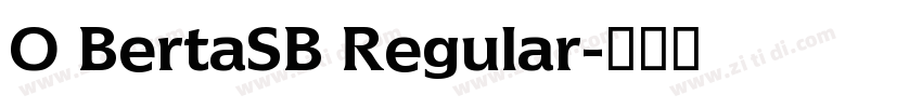 O BertaSB Regular字体转换